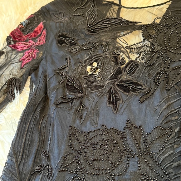 NWT French Connection RARE cocktail embroidered embellished tulle dress sz 2 - Picture 1 of 9